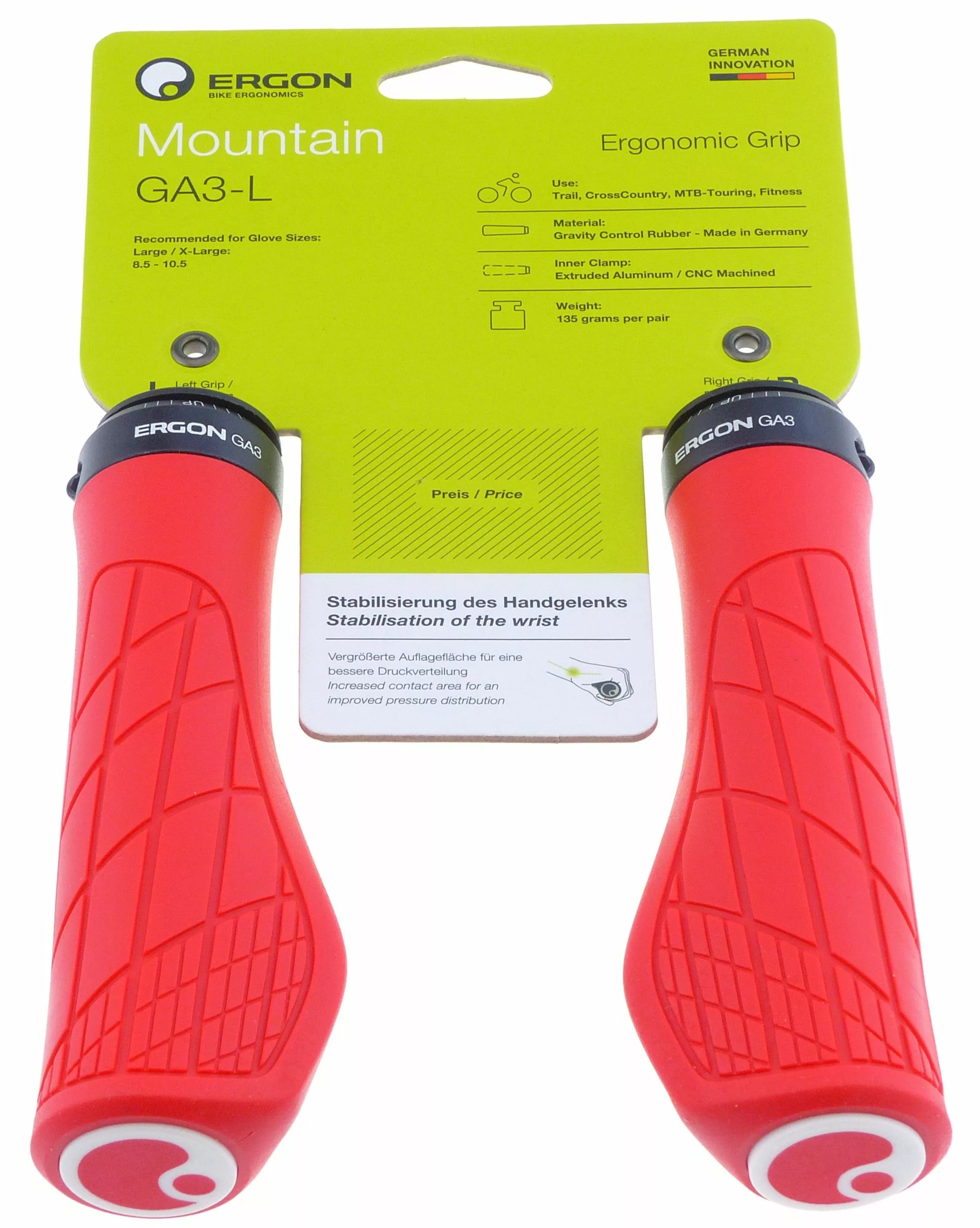 Ergon GA3 Risky Red Large Lenkergriffe 1 Ergon GA3 Risky Red Large Lenkergriffe