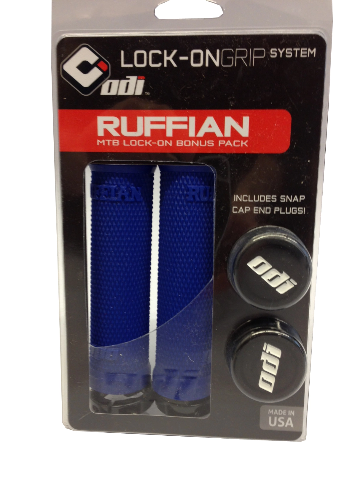 ODI Ruffian Lock-On Grips Bright Blue Lenkergriffe 2 ODI Ruffian Lock-On Grips Bright Blue Lenkergriffe – Bild 2