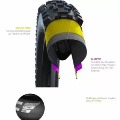 Schwalbe Rocket Ron Addix Speed Grip Super Ground Snake Skin Tubeless Easy E-25 27.5x2.8 Reifen -Shimano-Laden schwalbe super ground 4