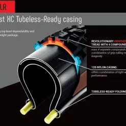 Vittoria Barzo TL Ready, 4C, Graphene 2.0, 120 TPI, Black/brown 29x2.25 Reifen -Shimano-Laden vittoria tlr technologie 0